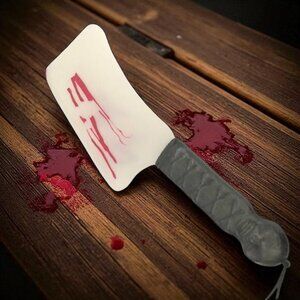 Glow in the Dark Plastic Bloody Cleaver